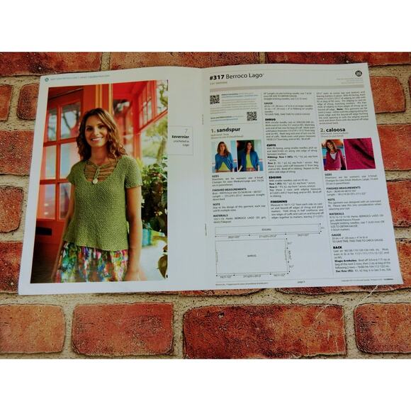 Berroco Lago 317 Knitting Patterns Book 2012 Spring Summer Cardigans Tops - Picture 6 of 9